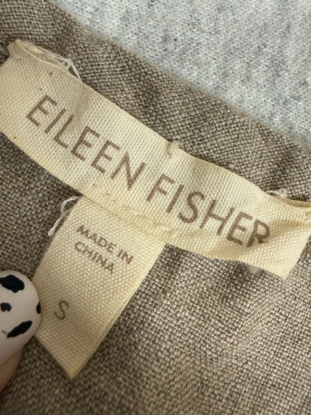 Eileen Fisher Boho Style Linen Tank Top - Natural - Small - Picture 3 of 6